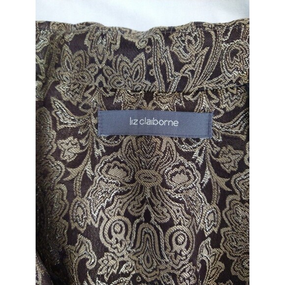 NWT Liz Claiborne Jacquard Blazer Jacket Overcoat Sz 22 Paisley Classic Whimsy - Picture 6 of 15